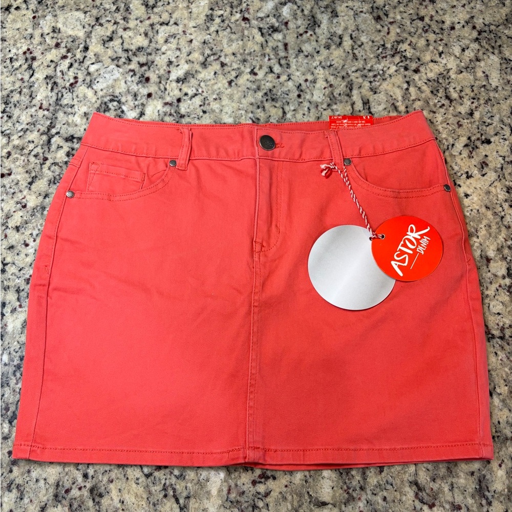 Astor Women's Vibrant Coral Mini Skirt